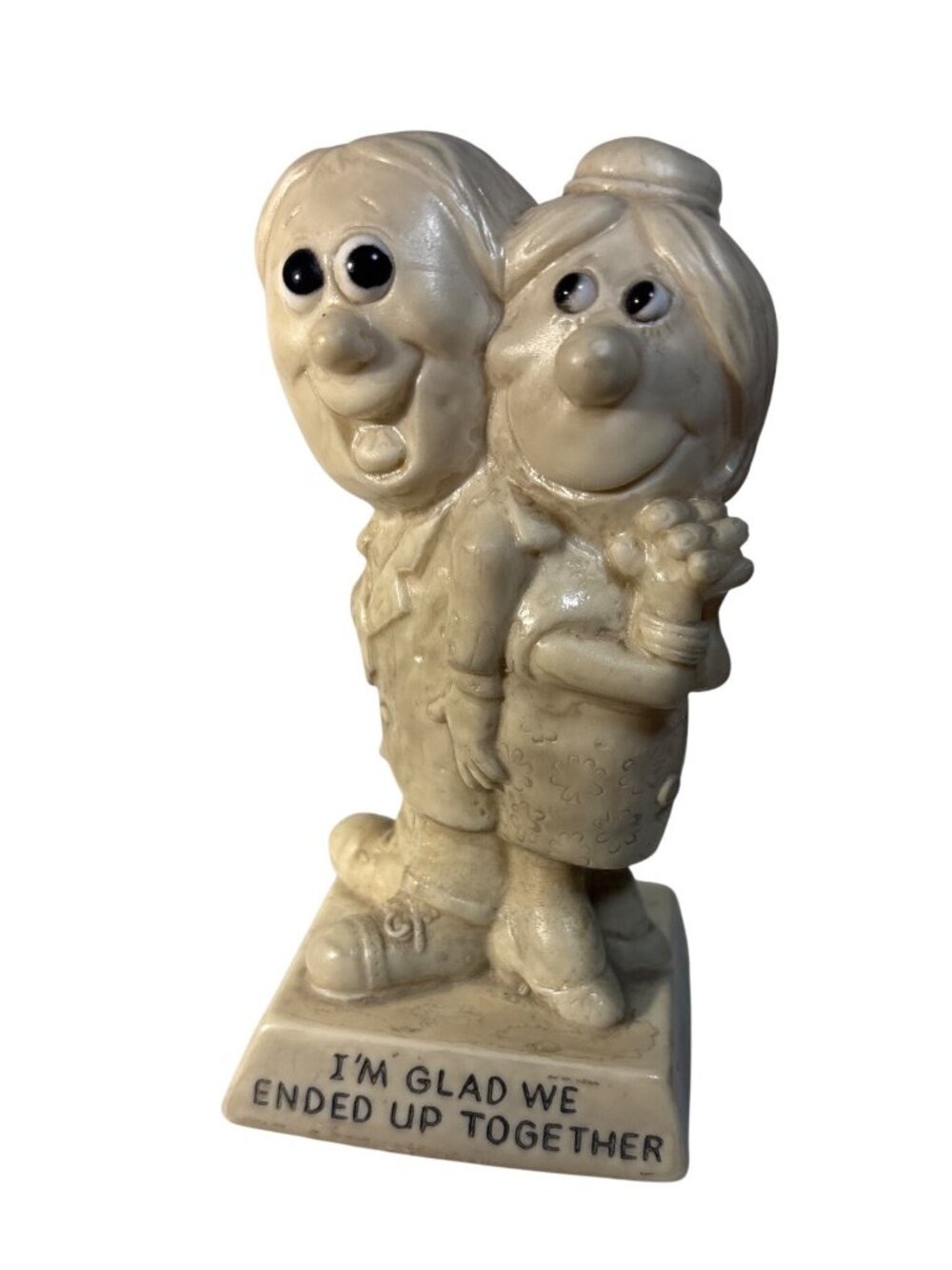 Im Glad We Ended Up Together OW & R Berries 1978 Figurine Man Woman 6.25" Tall